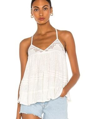 Free People Sweet Pea Tank Top in Ivory.